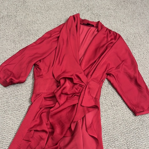 all saints raspberry silk dress  6 - Picture 6 of 8